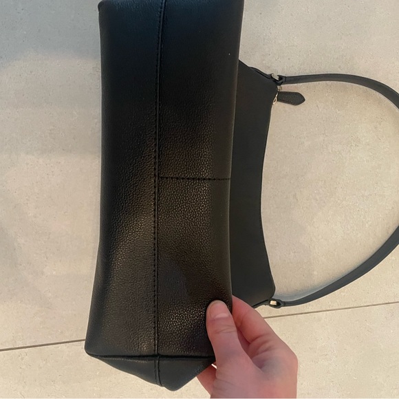 kate spade black leather hobo handbag - Picture 2 of 6